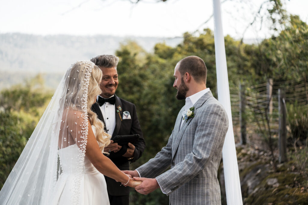 Paul Wheeler speaking at a Sydney wedding