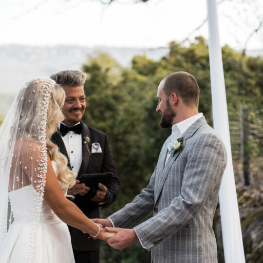 Paul Wheeler speaking at a Sydney wedding